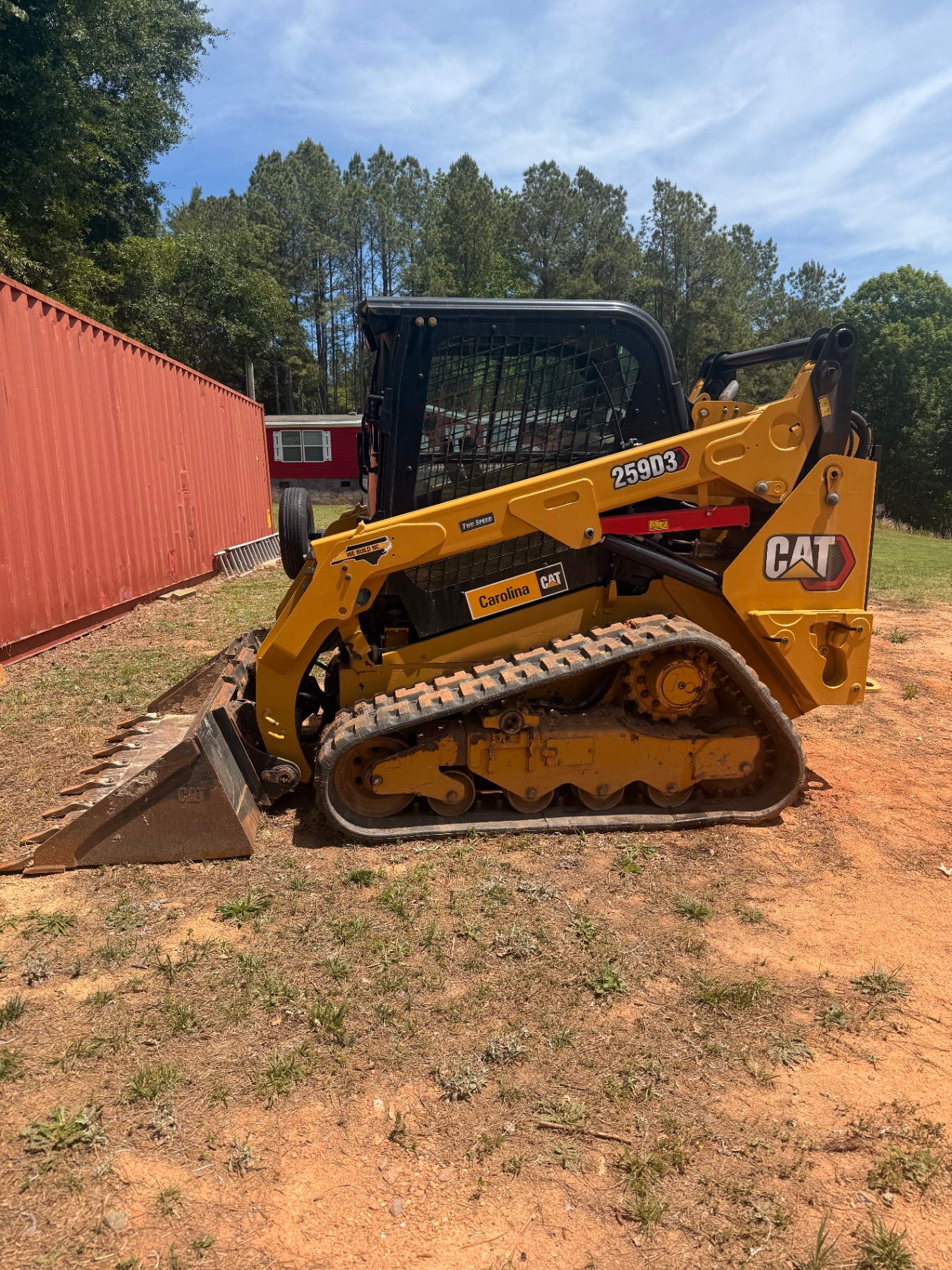 CAT 259D3 compact track loader on a Carolina job site